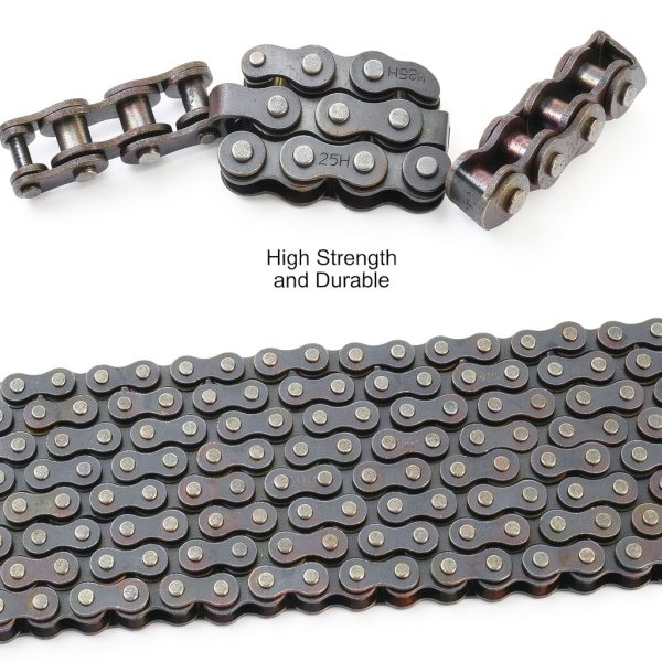 #25 Roller Chain Vautoparts 480‑Link Carbon Steel for Go‑Karts & Bikes-2