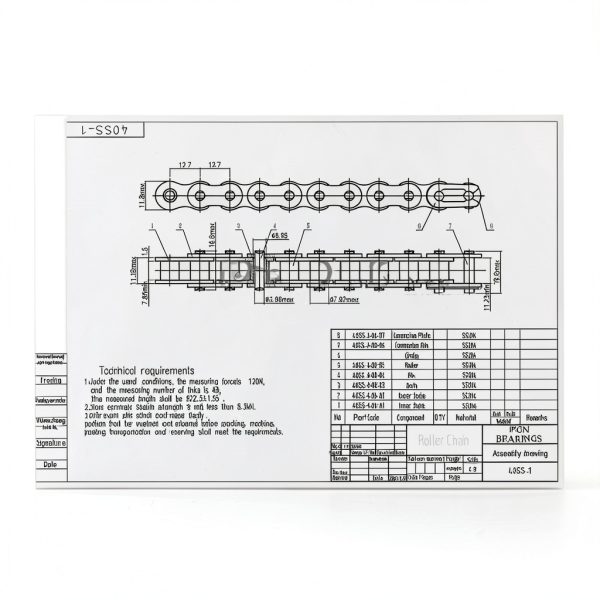 ANSI Chain #40SS 10ft Stainless Steel Roller Chain by PGN-1