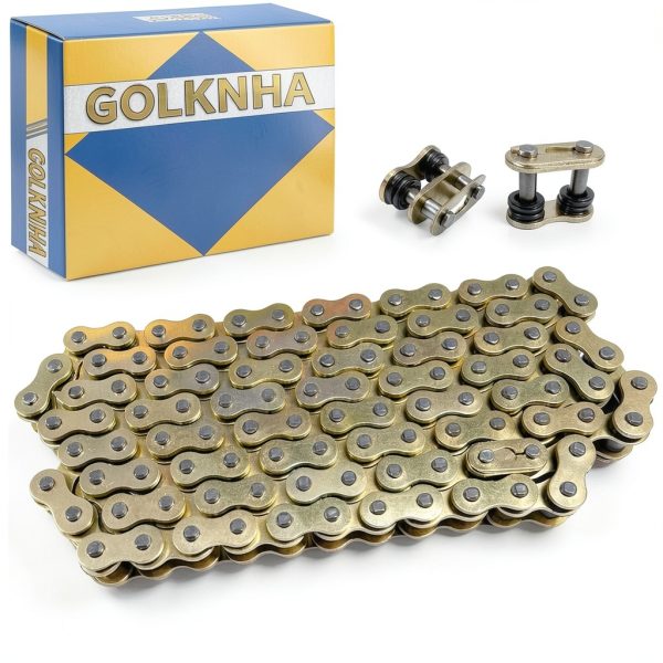 420 X-Ring Chain 140 Links Gold GOLKNHA Roller Chain for TaoTao Baja-0