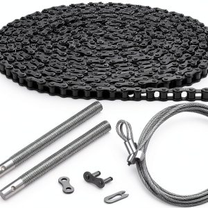 Tandefio Roller Chain for Door Opener Model CLO-2712 Black 5-Pack 20ft-0
