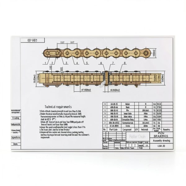 PGN #40 Heavy Duty Roller Chain 10 ft with 2 Free Connecting Links-1