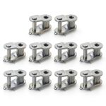 uxcell 10Pcs #60 Chain Offset Half Link Roller - 3/4" Carbon Steel-0