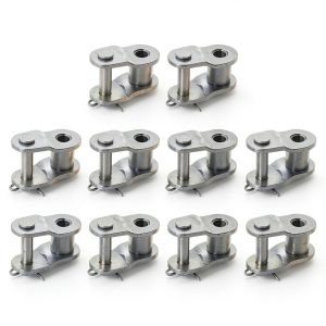 uxcell 10Pcs #60 Chain Offset Half Link Roller - 3/4" Carbon Steel-0