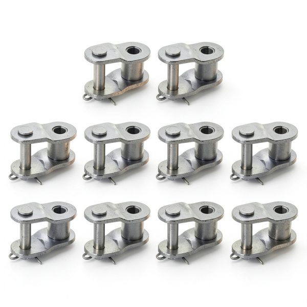 uxcell 10Pcs #60 Chain Offset Half Link Roller - 3/4" Carbon Steel-0