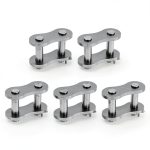 uxcell 5Pcs #100 Chain Master Connector Link Roller, 1 1/4" Pitch Carbon Steel, Standard Connecting Split Links for 20A Chain-0