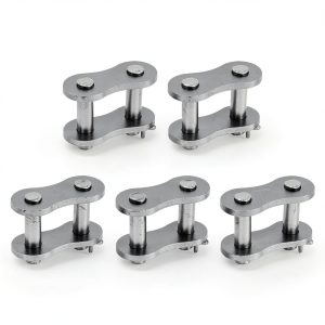 uxcell 5Pcs #100 Chain Master Connector Link Roller, 1 1/4" Pitch Carbon Steel, Standard Connecting Split Links for 20A Chain-0