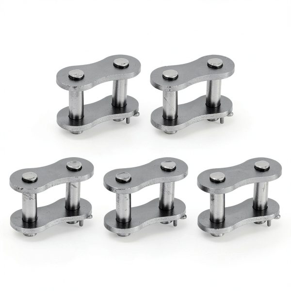 uxcell 5Pcs #100 Chain Master Connector Link Roller, 1 1/4" Pitch Carbon Steel, Standard Connecting Split Links for 20A Chain-0