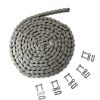 AZSSMUK #41 Roller Chain 3ft + 5 Free Links Carbon Steel Industrial-0