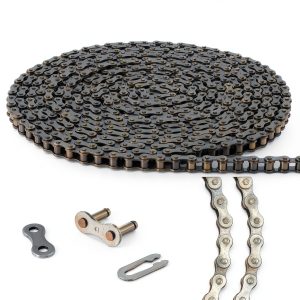 Tandefio #41 20 ft Roller Chain for Gate Openers Carbon Steel 2 Link-0