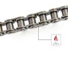 Jeremywell 40 Roller Chain 10 Feet with 2 Connecting Links for Go Karts, Mini Bikes, Scooters, ATV, MTV, Dirt Bike and Other Industrial Machinery-1