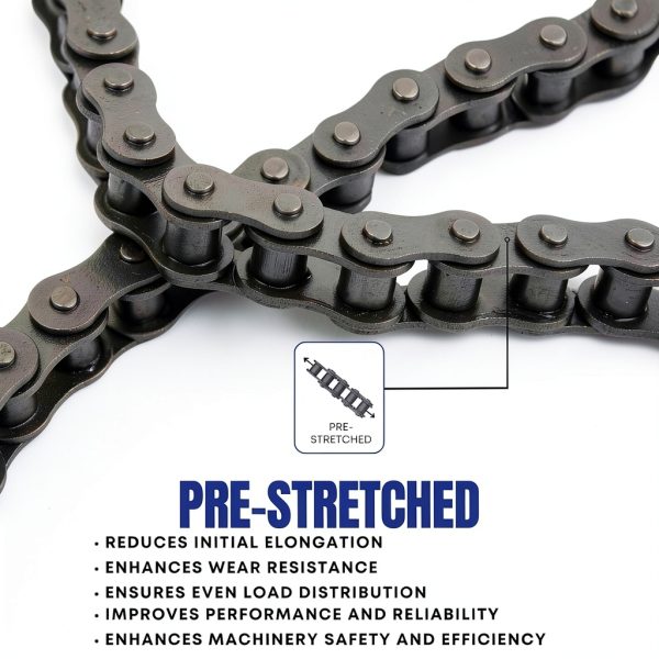 Jeremywell 40 Roller Chain 10 Feet with 2 Connecting Links for Go Karts, Mini Bikes, Scooters, ATV, MTV, Dirt Bike and Other Industrial Machinery-4
